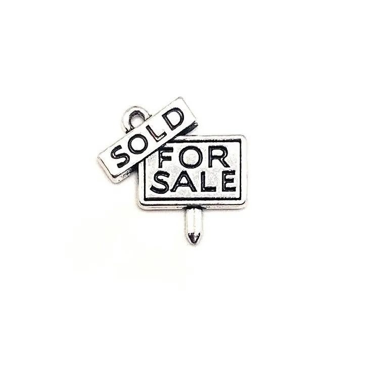 1, 4, 20 or 50 Pieces: Realtor For Sale Real Estate Charms