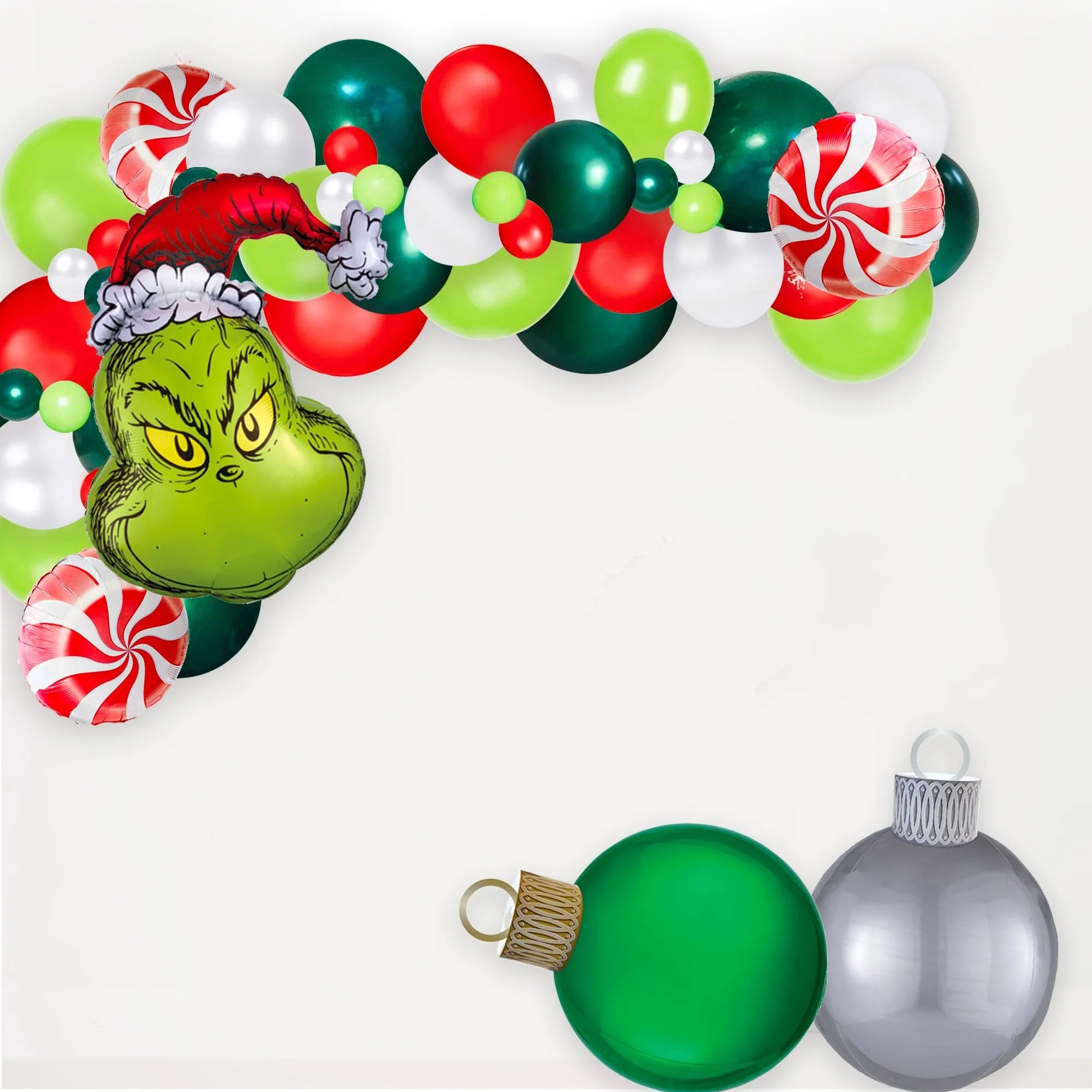 3D Silver Christmas Ornament Balloon (20-Inches)