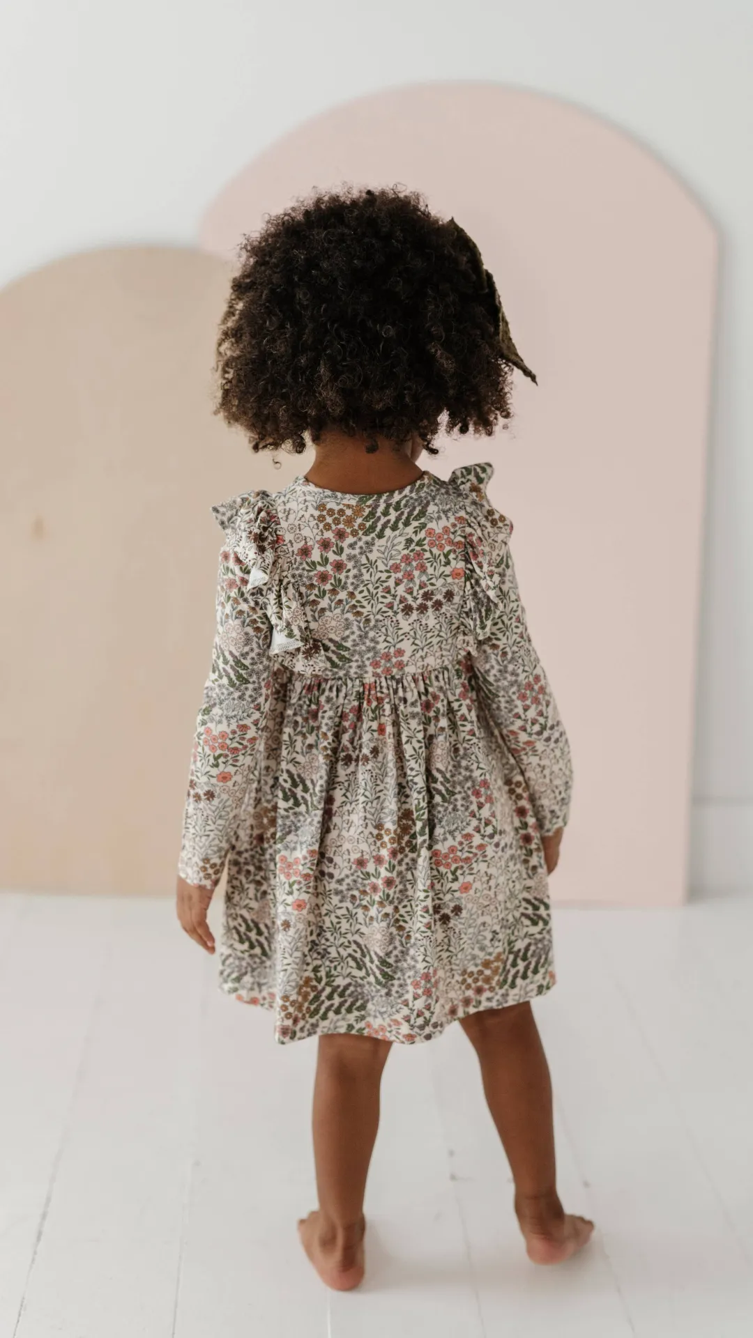 3T - Baby & Toddler Ruffle Dress in Winter Floral