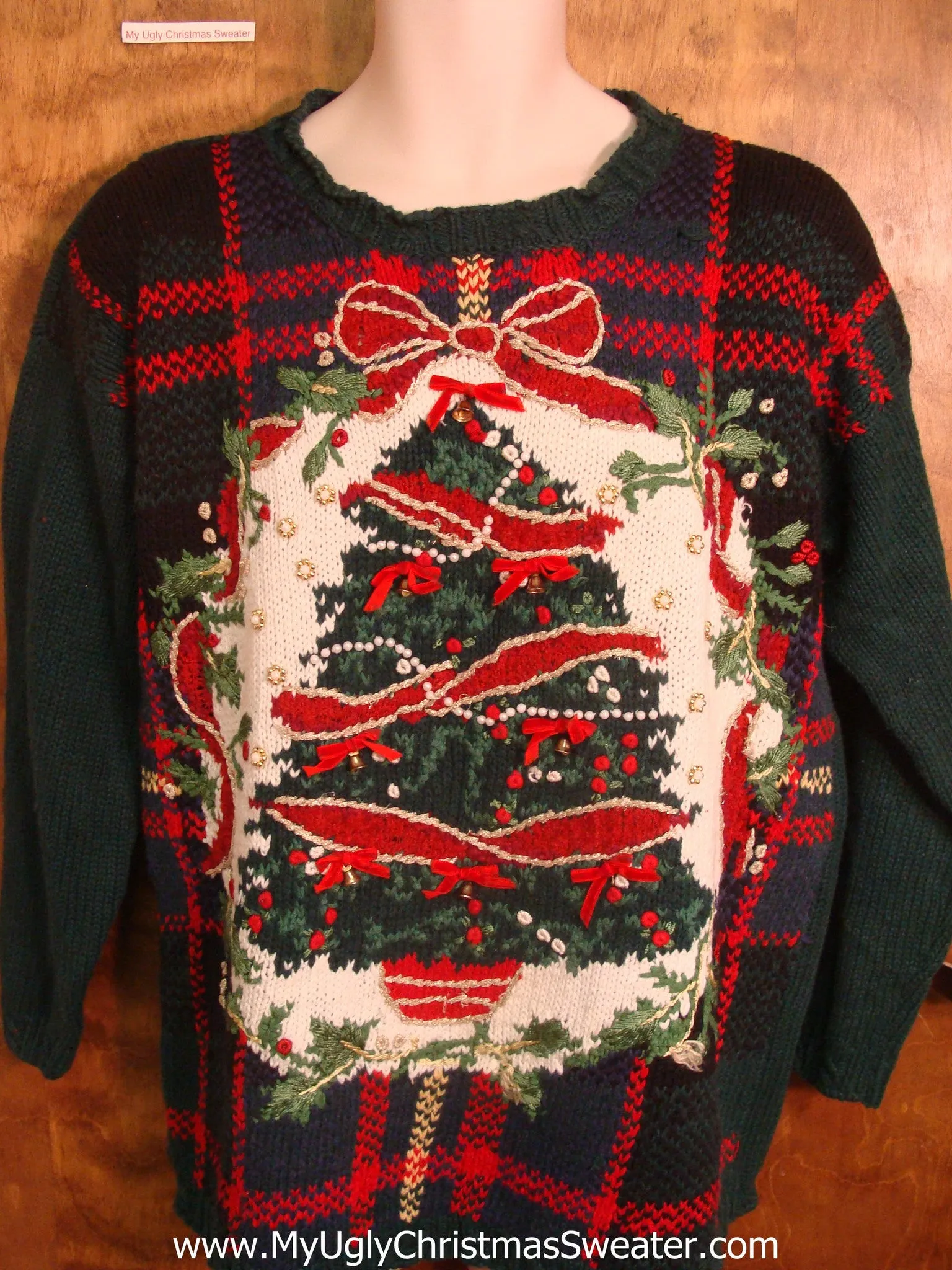 80s Decorated Christmas Tree Tacky Xmas Sweater