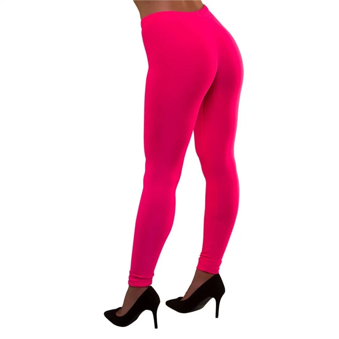 80s Neon Leggings Fancy Dress Costume Halloween Disco Dance