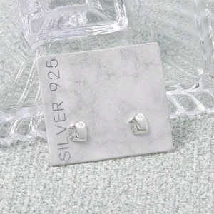 925 Silver Textured Disc Earrings