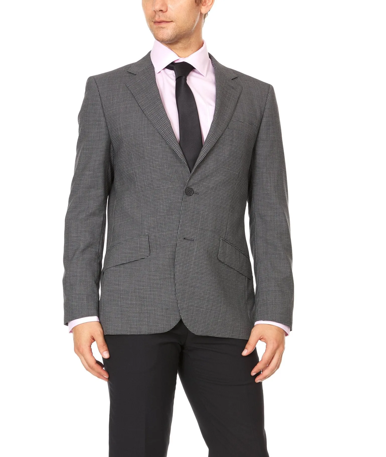 Adam Baker Men's Single Breasted 100% Wool Ultra Slim Fit Blazer/Sport Coat - Many Styles and Colors