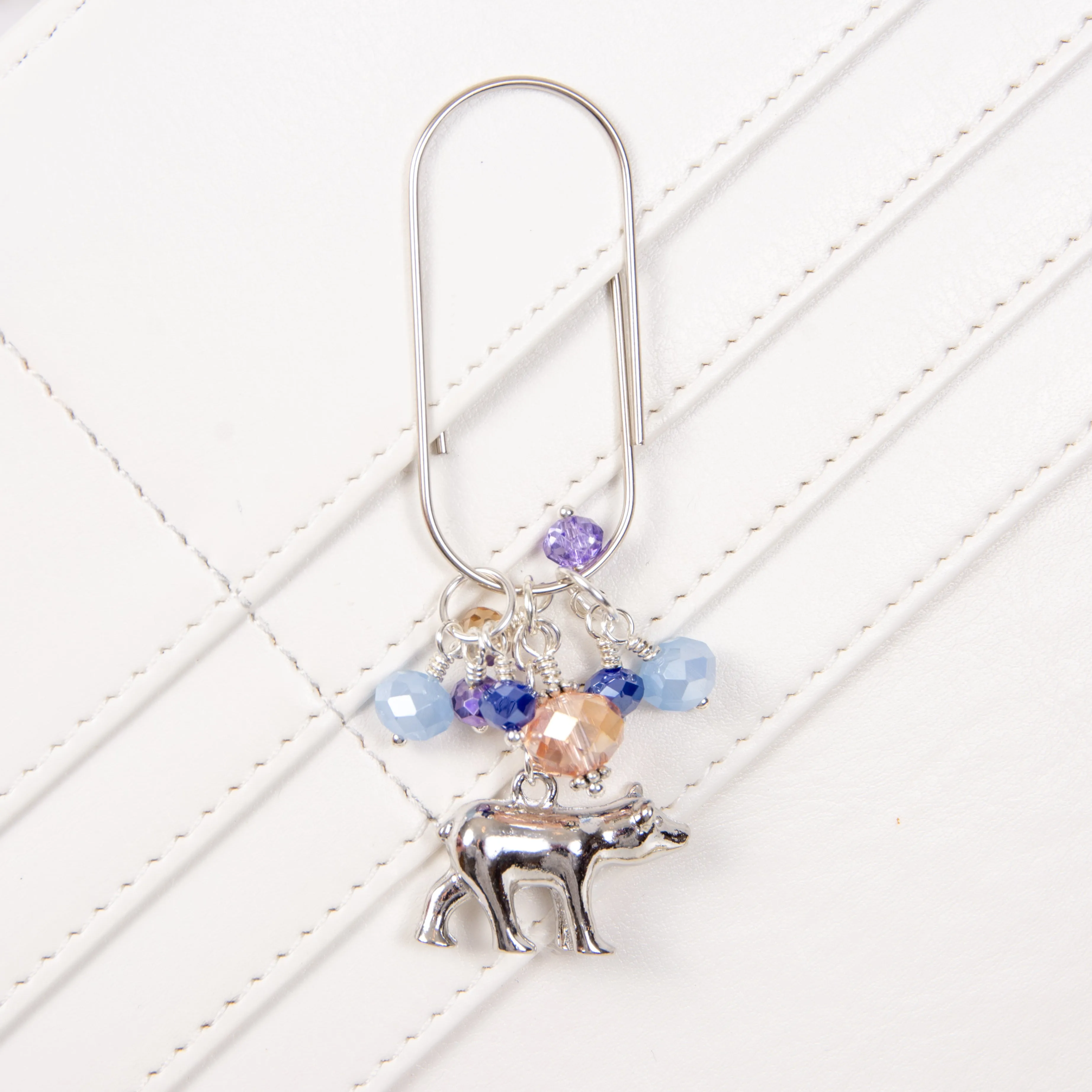 Arctic Skies Polar Bear Dangle Planner Clip or Charm