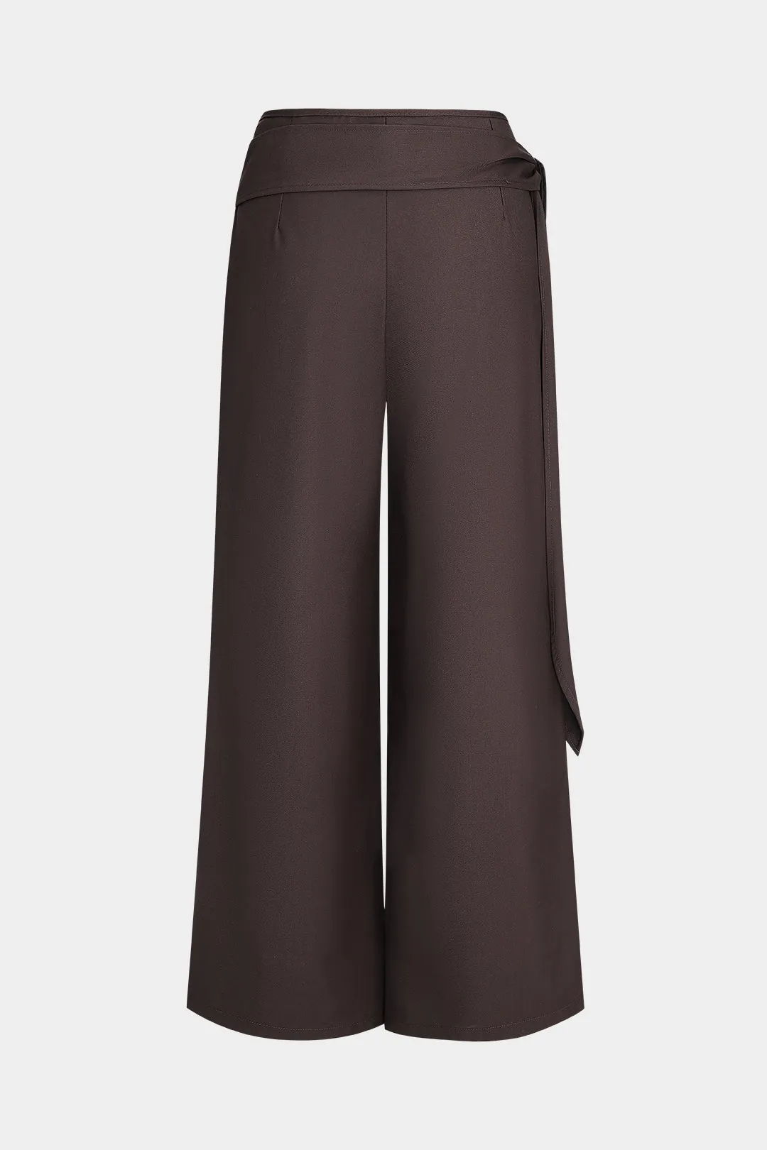 Asymmetrical Zipper Strappy Wide Leg Trousers