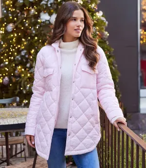 Baby Pink Quilted Coat