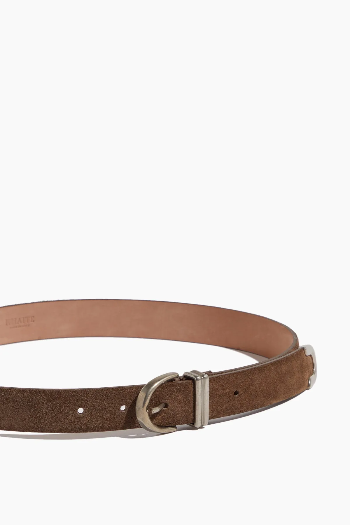 Bambi Belt with Antique Silver Buckle in Toffee