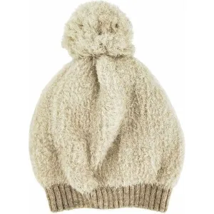 Bella Pom Pom Beige Beanie