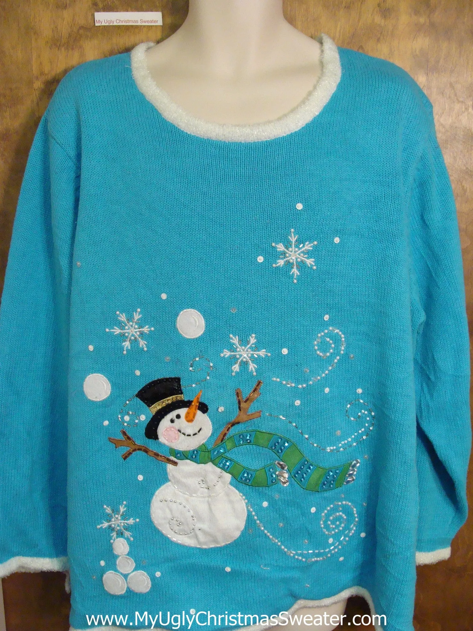 Best Baby Blue Bling Ugly Christmas Jumper Pullover