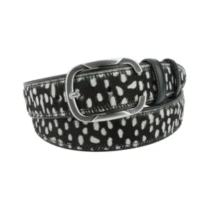 Black & White Leopard Print Pony Belt