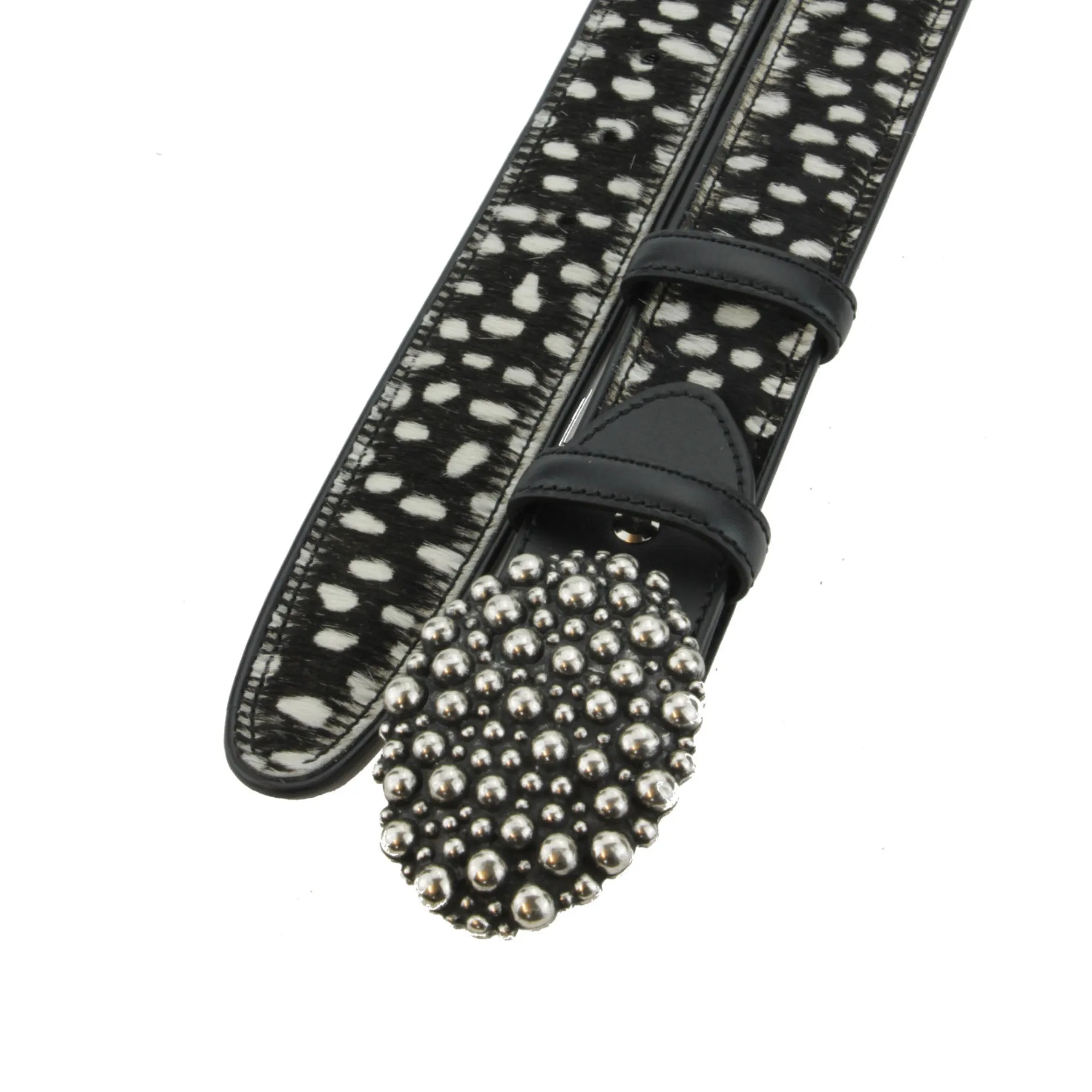 Black & White Leopard Print Pony Bubble Belt