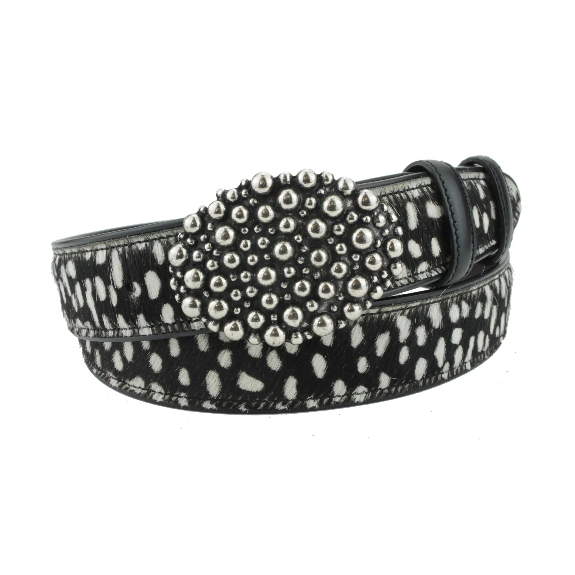 Black & White Leopard Print Pony Bubble Belt