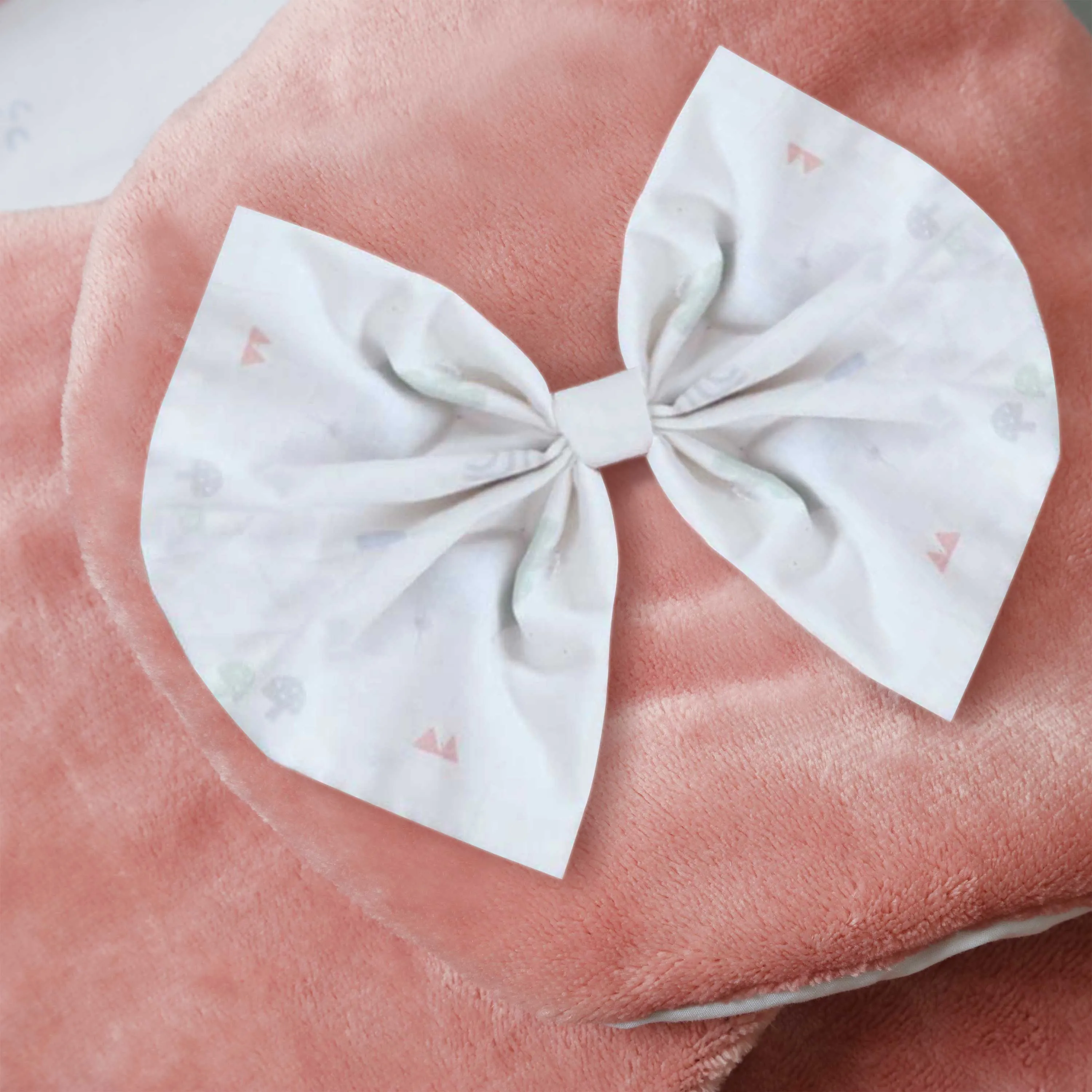 Blush Bear Fleece Baby Swaddle