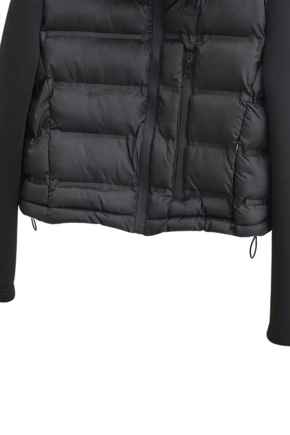 'Brianna' Black Short Quilted Jacket Coat