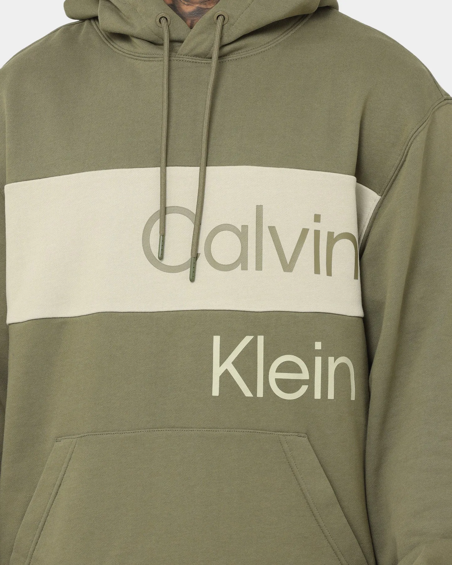 Calvin Klein Institutional Blocking Hoodie Burnt Olive