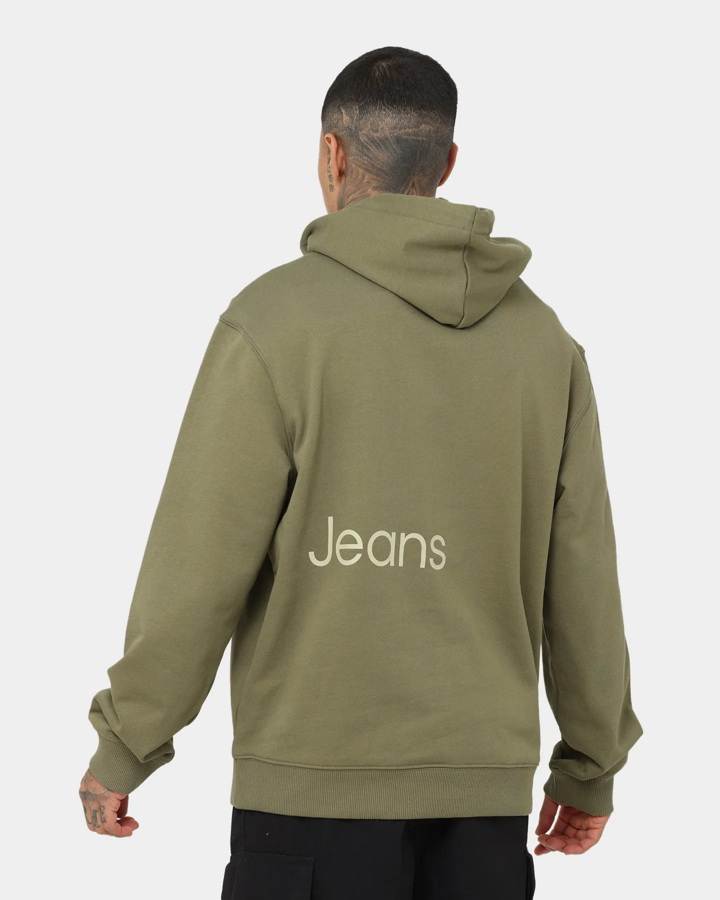 Calvin Klein Institutional Blocking Hoodie Burnt Olive