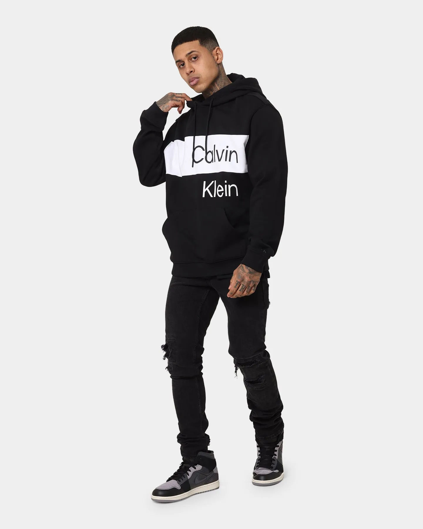 Calvin Klein Institutional Blocking Hoodie Ck Black