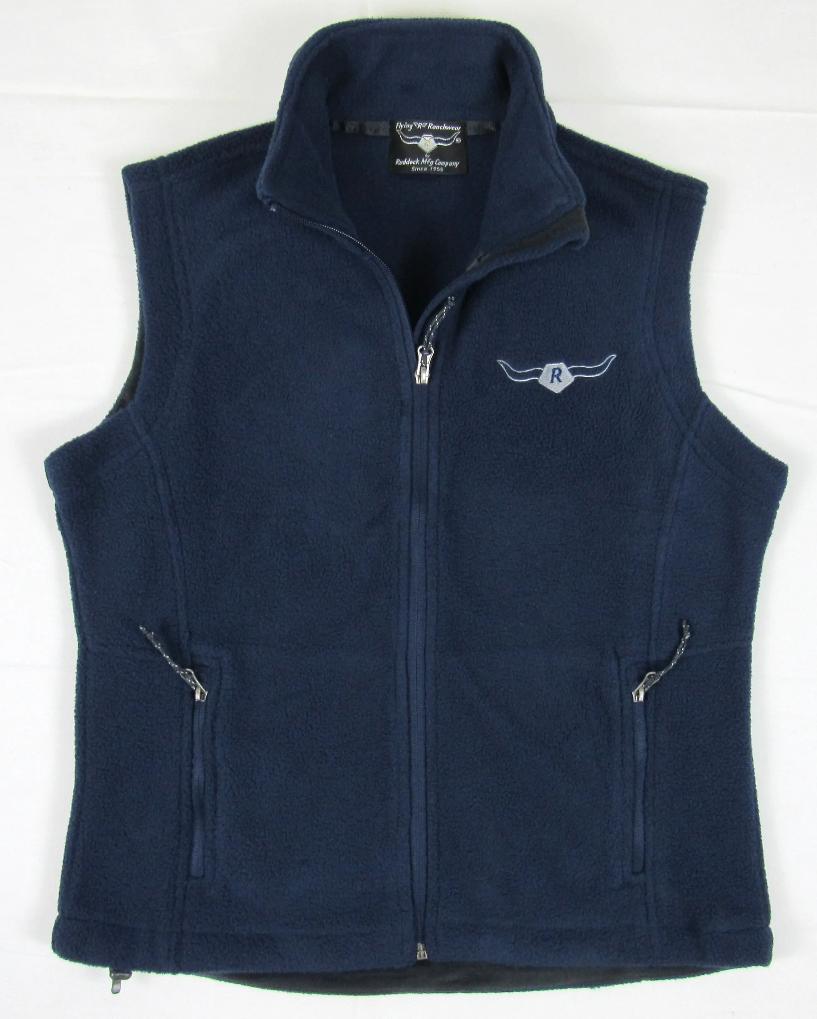 Canyon Fleece - Men's Zip Vest by Flying R Ranchwear - True Navy