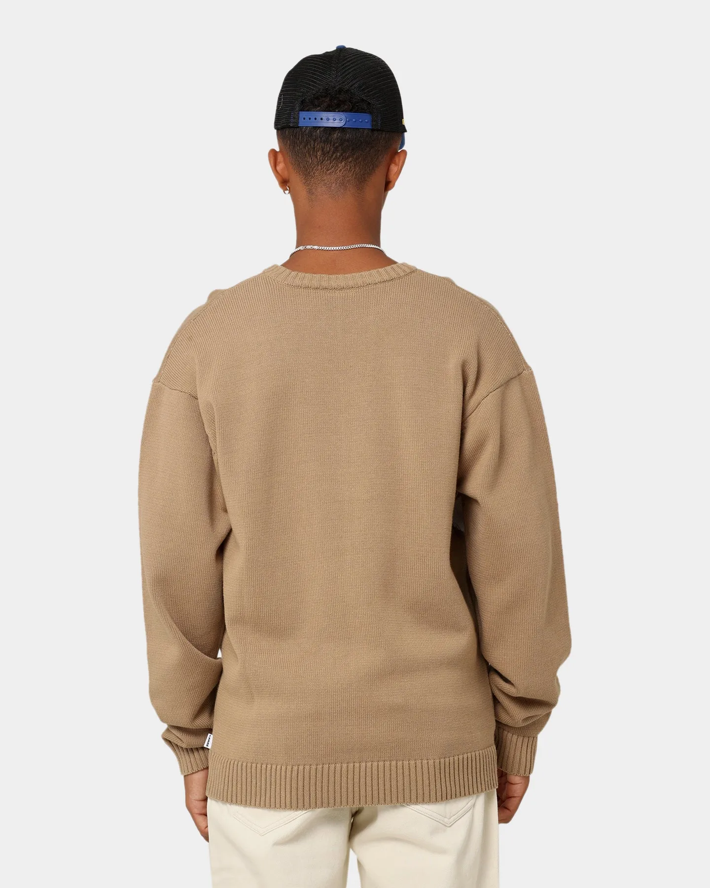 Carré Statement Knitted Sweater Stone