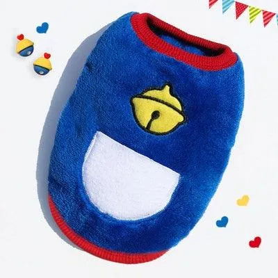 Cartoon Fleece Winter Warm Pet Clothing