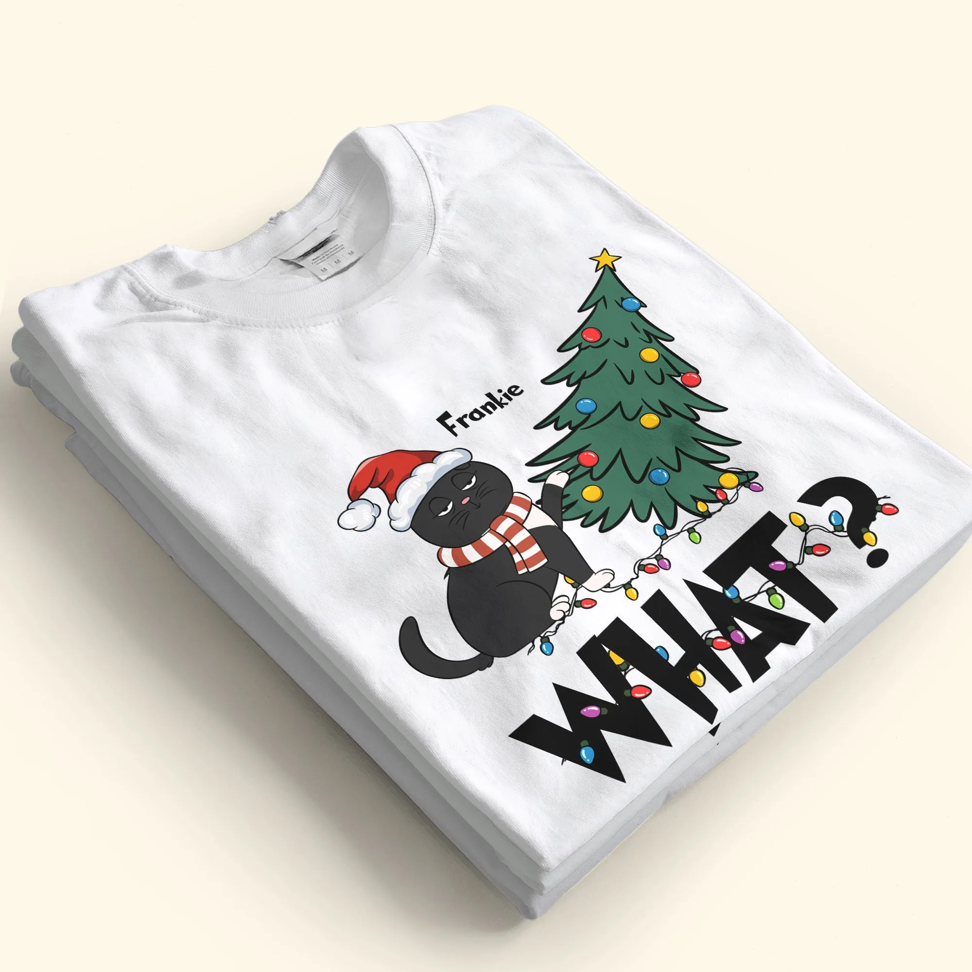 Cat What Christmas Tree - Personalized Sweatshirt