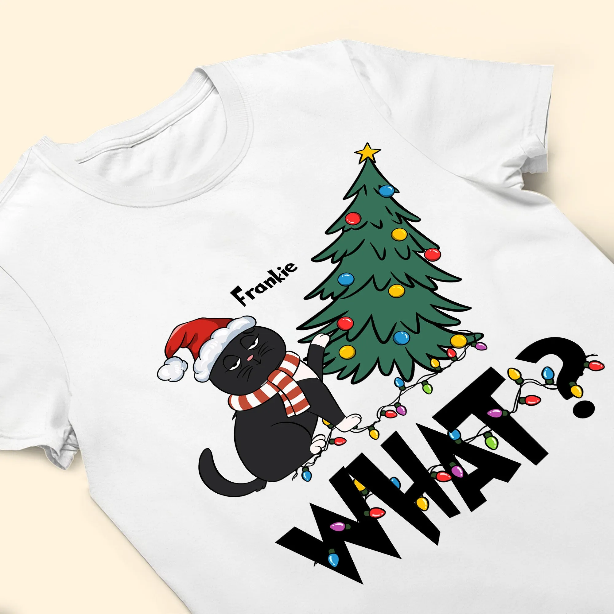 Cat What Christmas Tree - Personalized Sweatshirt