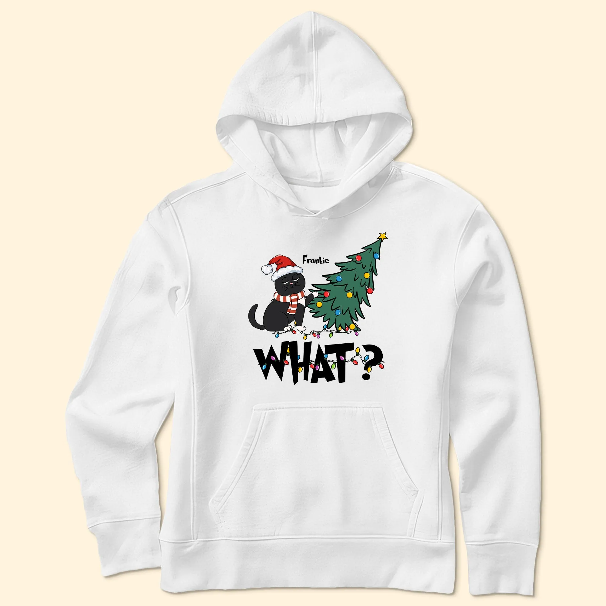 Cat What Christmas Tree - Personalized Sweatshirt