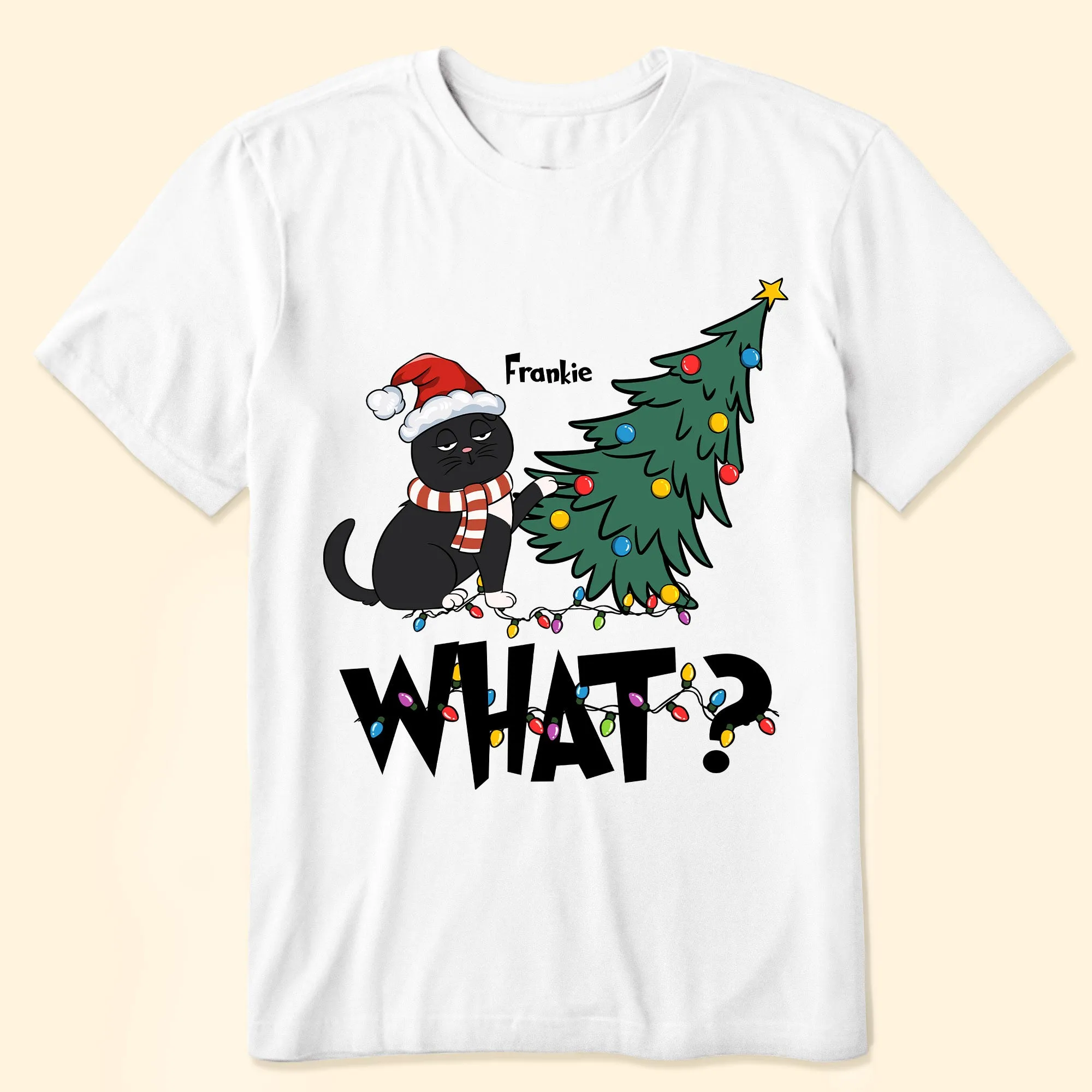 Cat What Christmas Tree - Personalized Sweatshirt