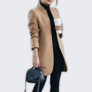 Chic High Collar Women's Winter Coat for Elegance & Warmth