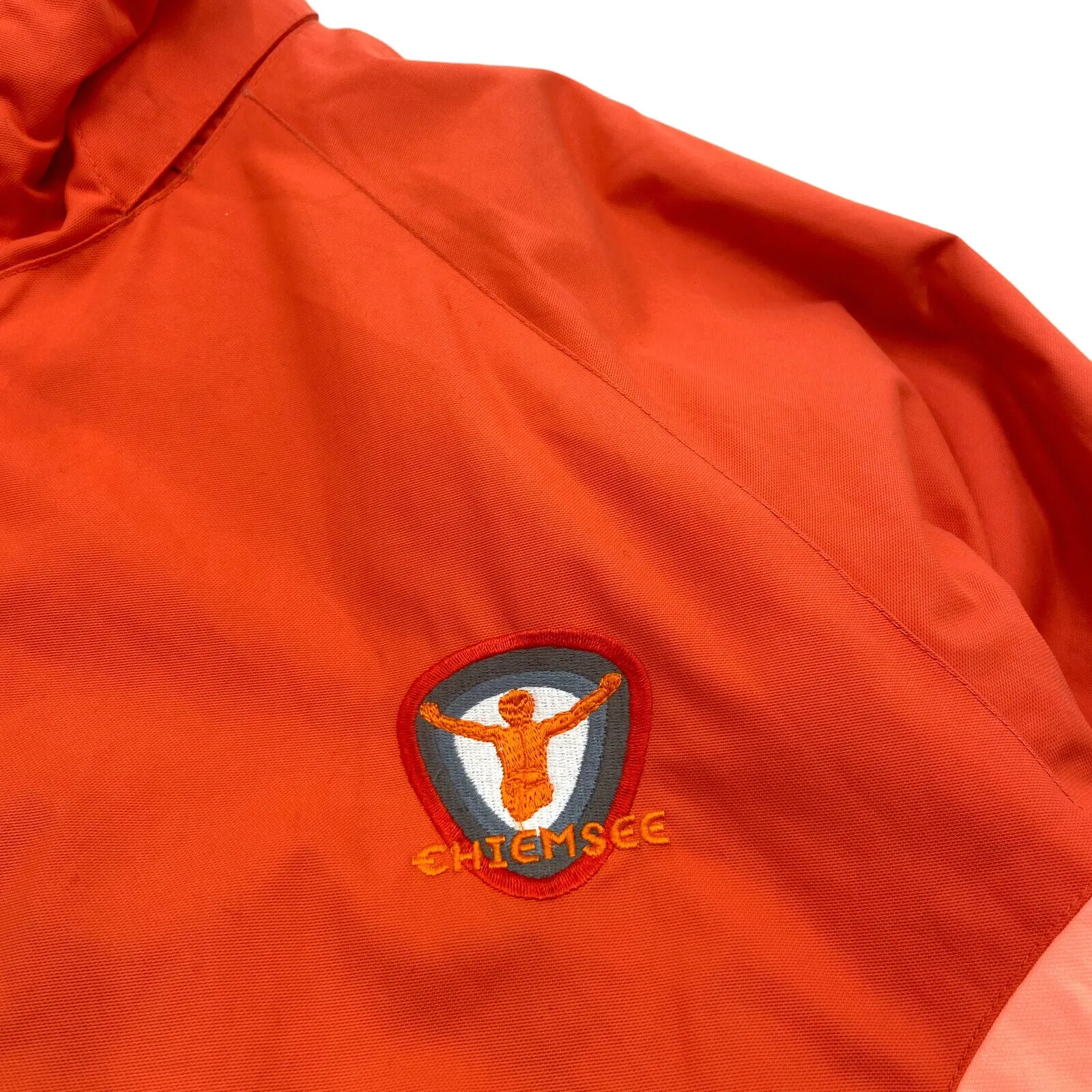 Chiemsee Orange Quilted Nylon Water Sports Coat | Vintage Designer Sailing Surf