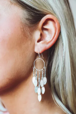 Circle Fringe Earring-Silver