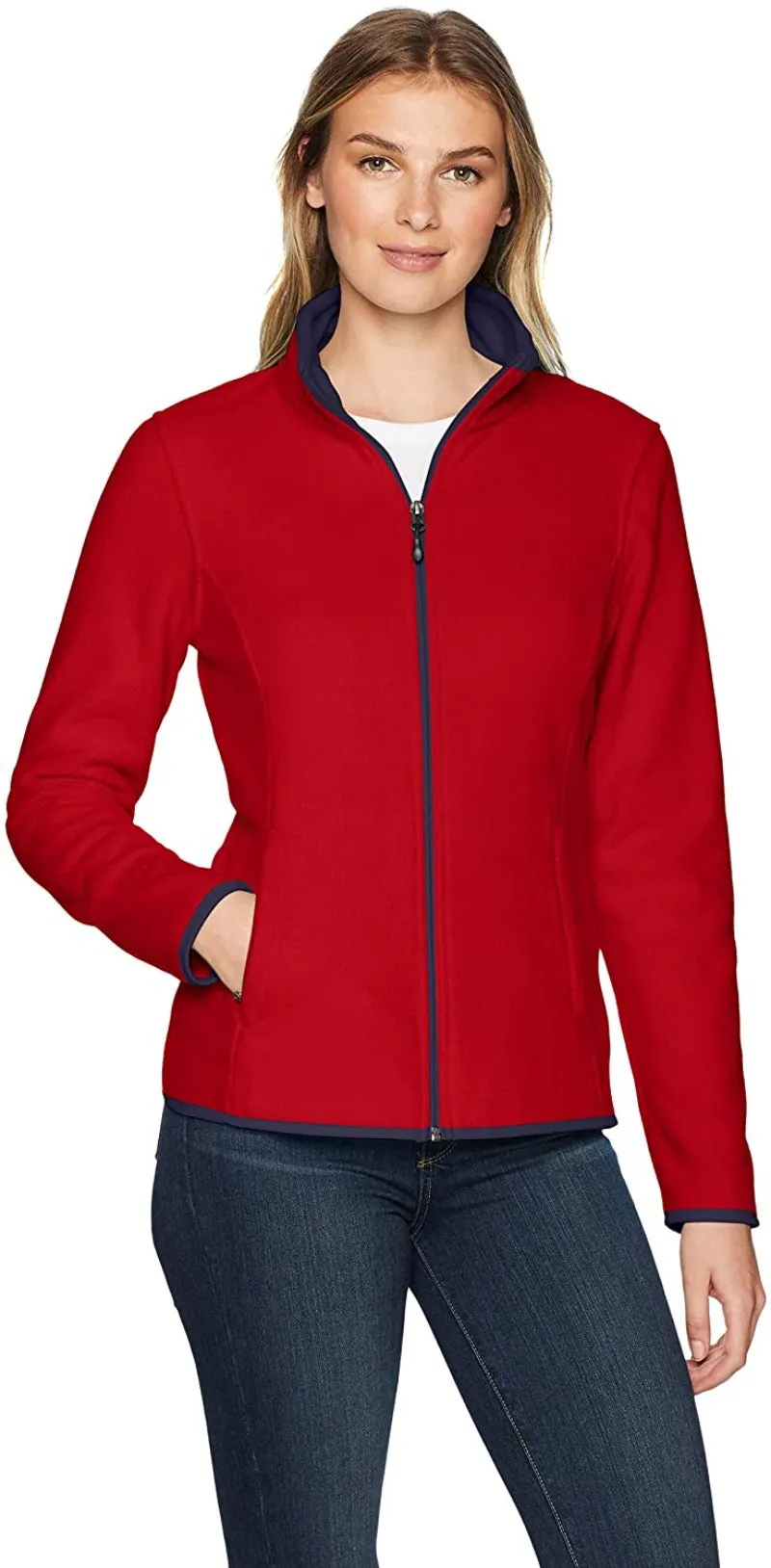 Classic Fit Long-Sleeve Full-Zip Fleece Jacket