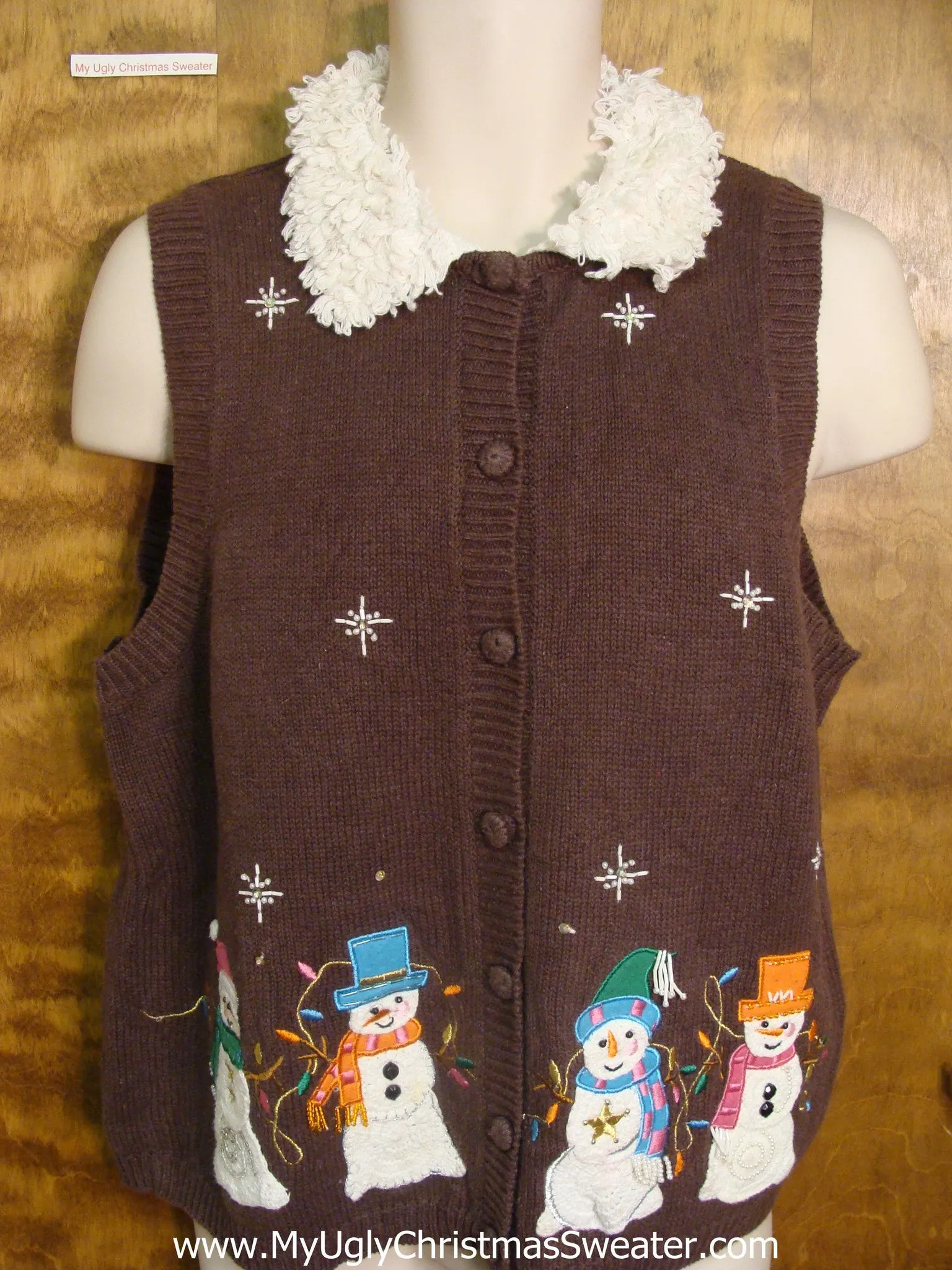 Colorful Snowmen Funny Christmas Sweater Vest