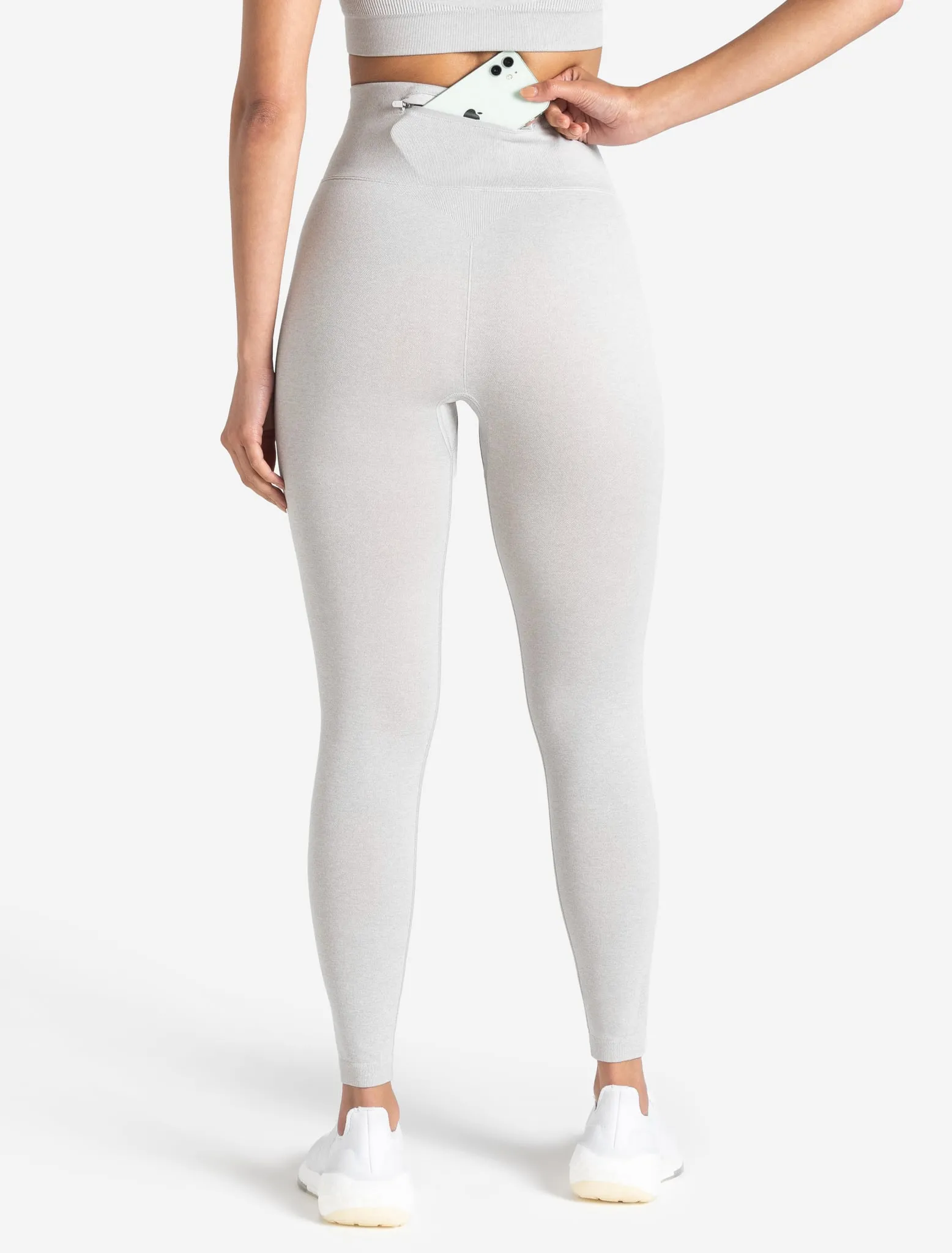 Core Seamless Pocket Leggings - Grey Marl