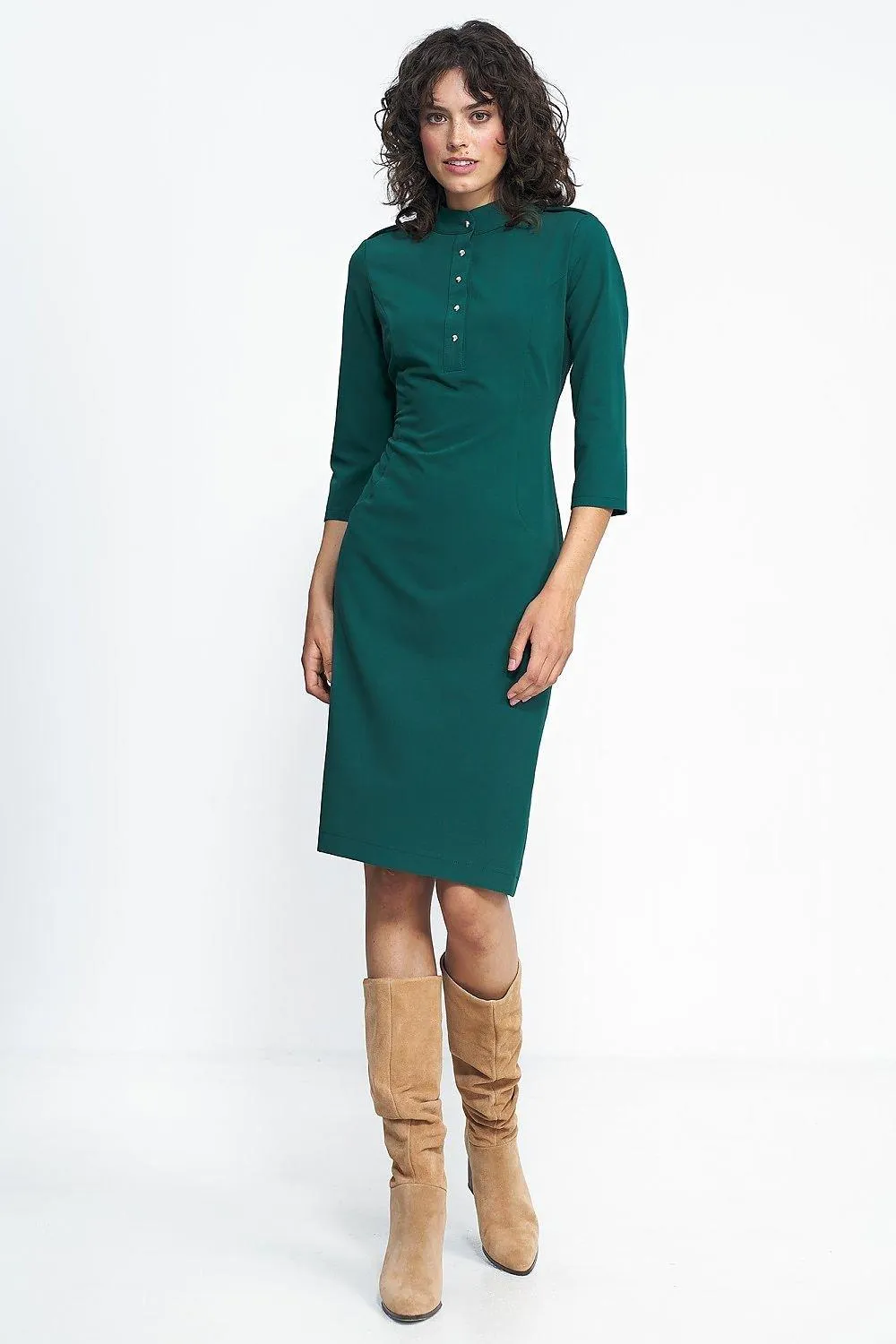 Cozy Chic Belted Dress for Autumn-Winter