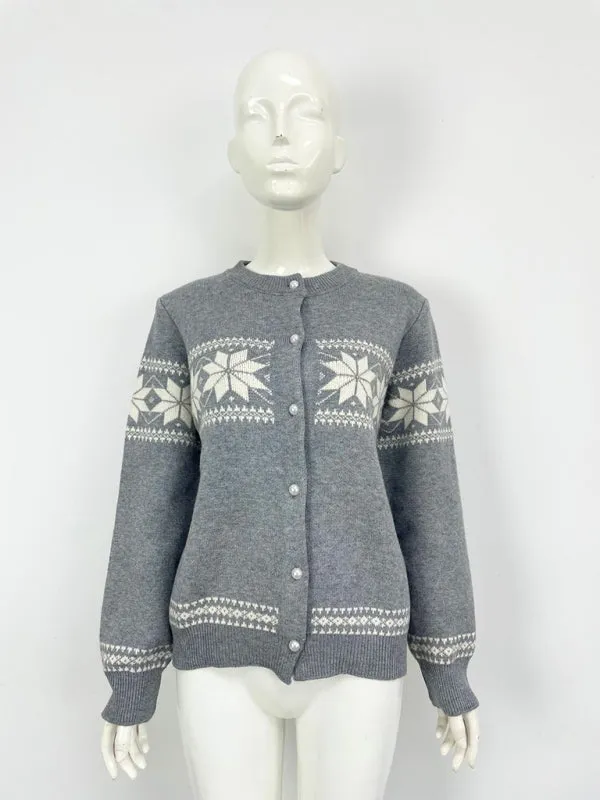 Cozy Knit Snowflake Cardigan for Stylish Winters