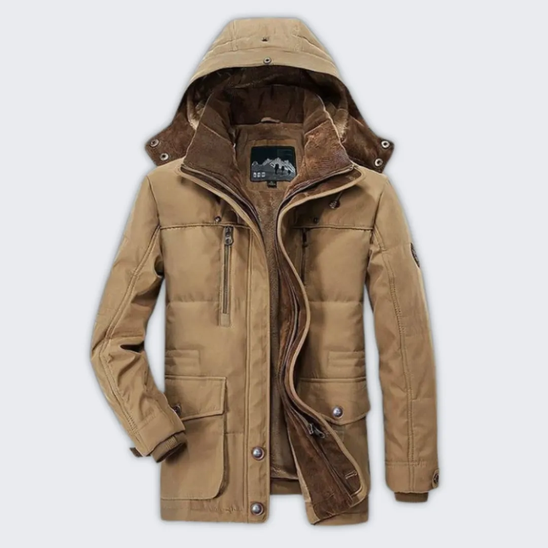 Cozy Thick Insulated Winter Jacket with Hood for Men