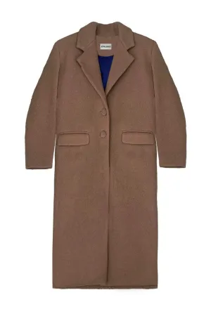 CURLY CAMEL WOOL COAT