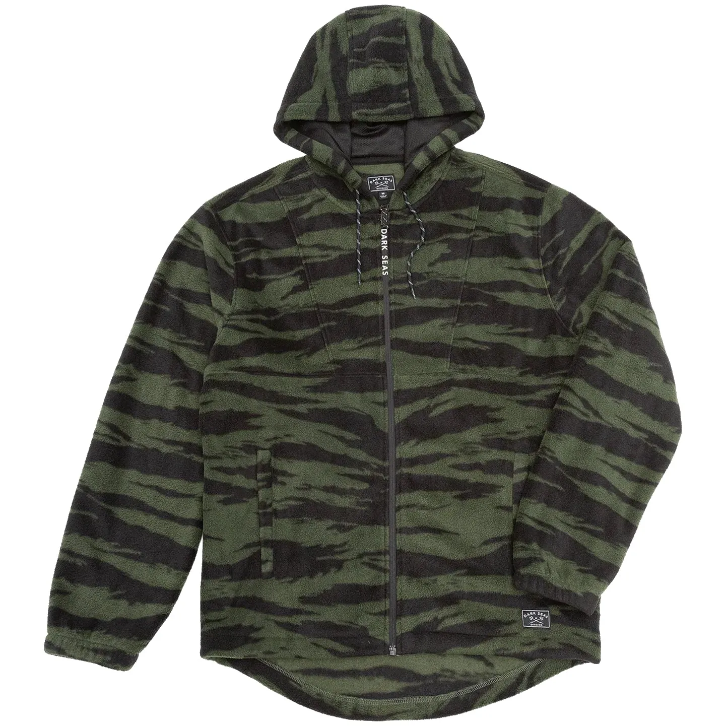 Dark Seas Shoals Hooded Fleece Zip Jacket