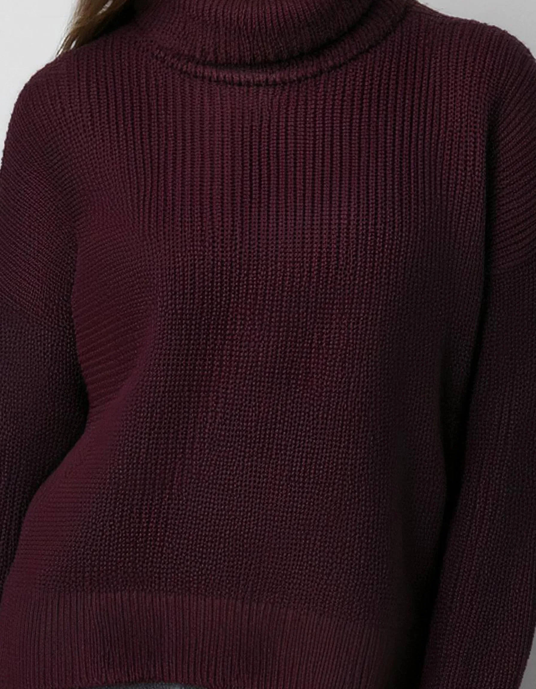 Deep Burgundy Knit Pullover