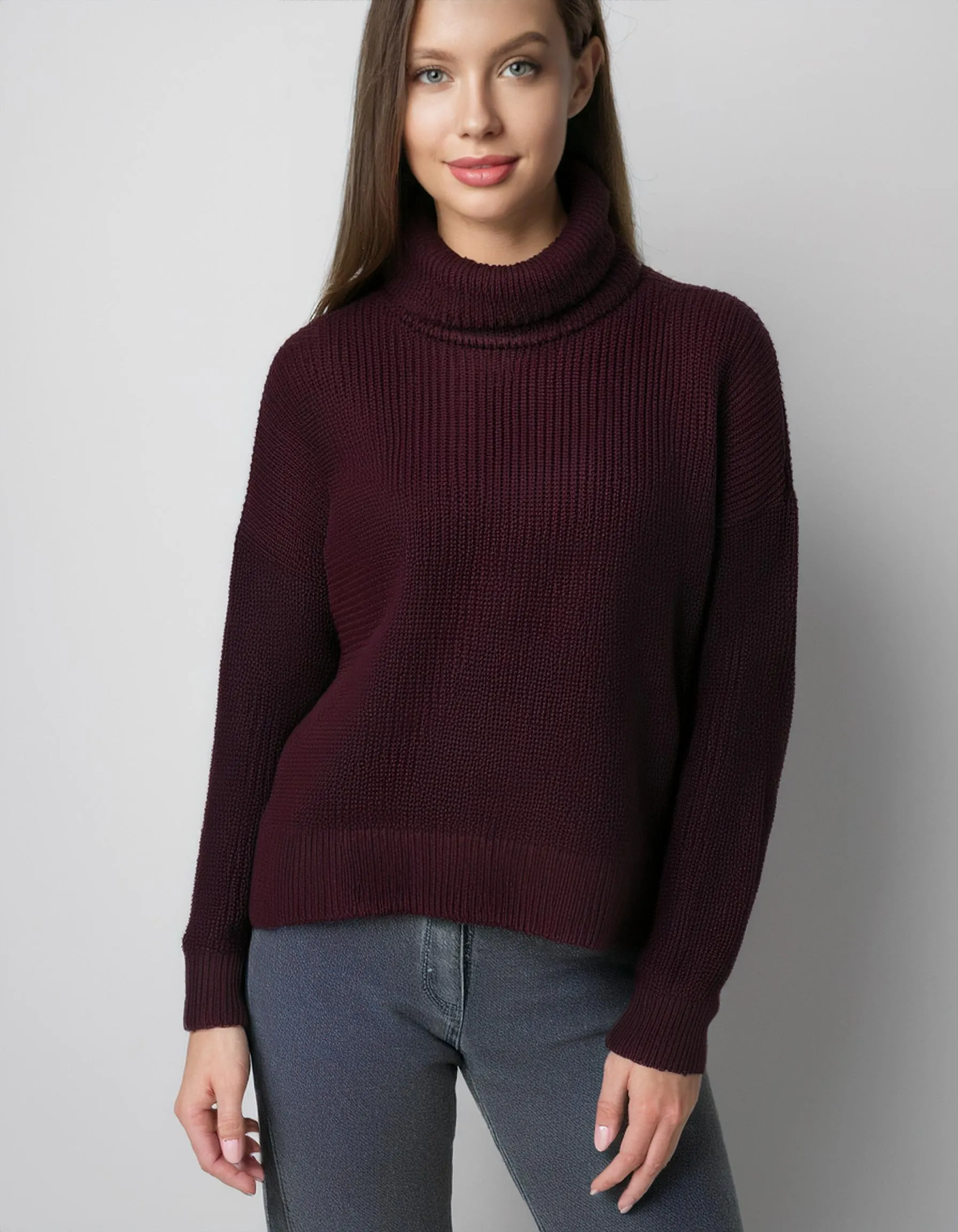 Deep Burgundy Knit Pullover