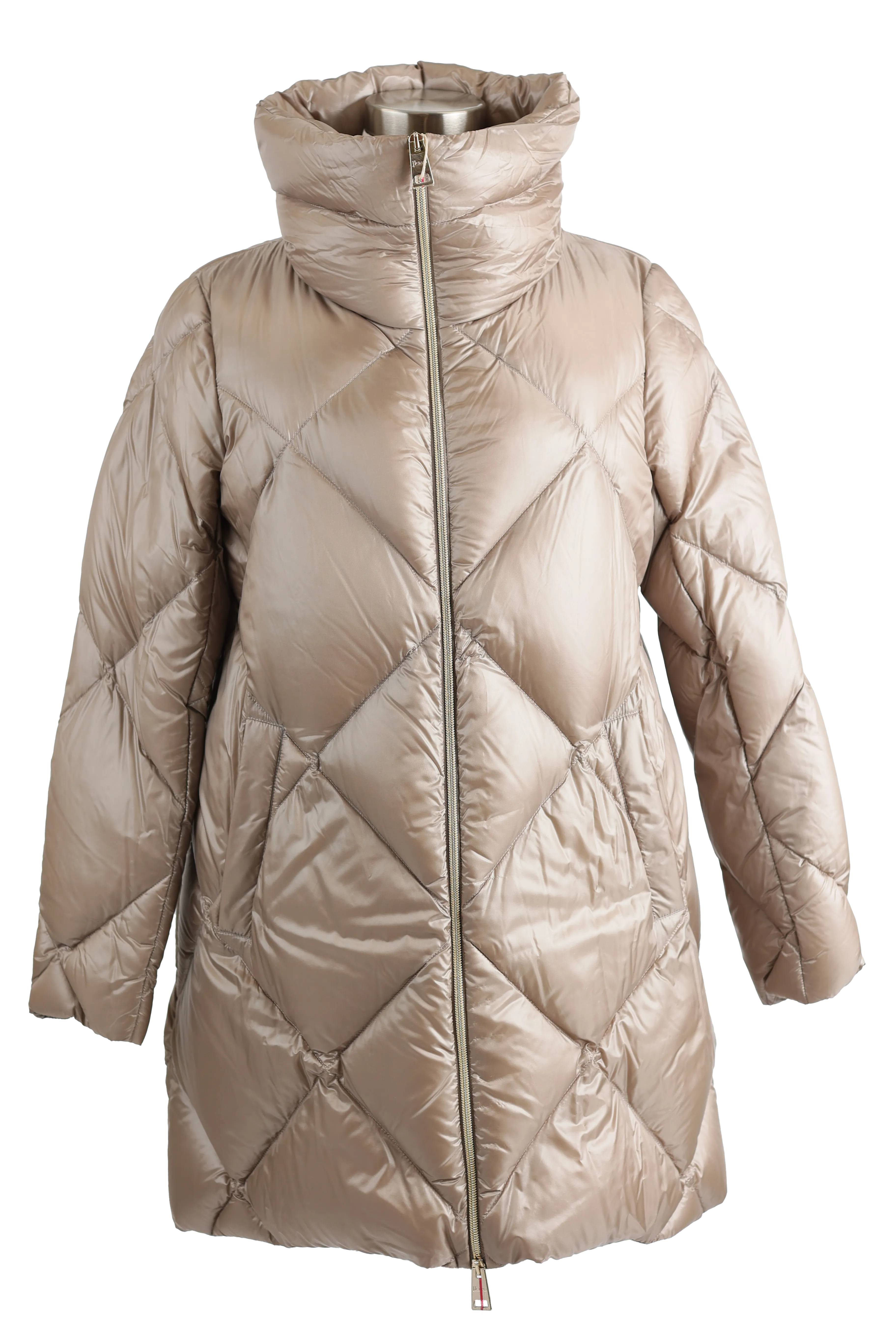 Diamond Quilted Down Puffer Coat