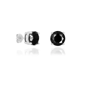 Dina Sterling Silver Stud Earrings with Genuine Gemstones