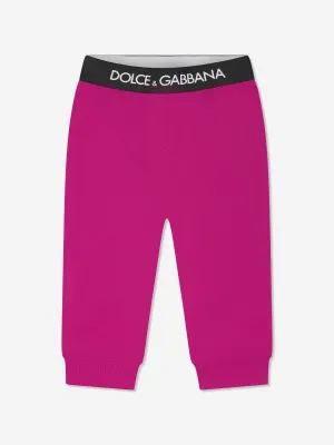 Dolce & Gabbana Baby Girls Logo Joggers in Pink