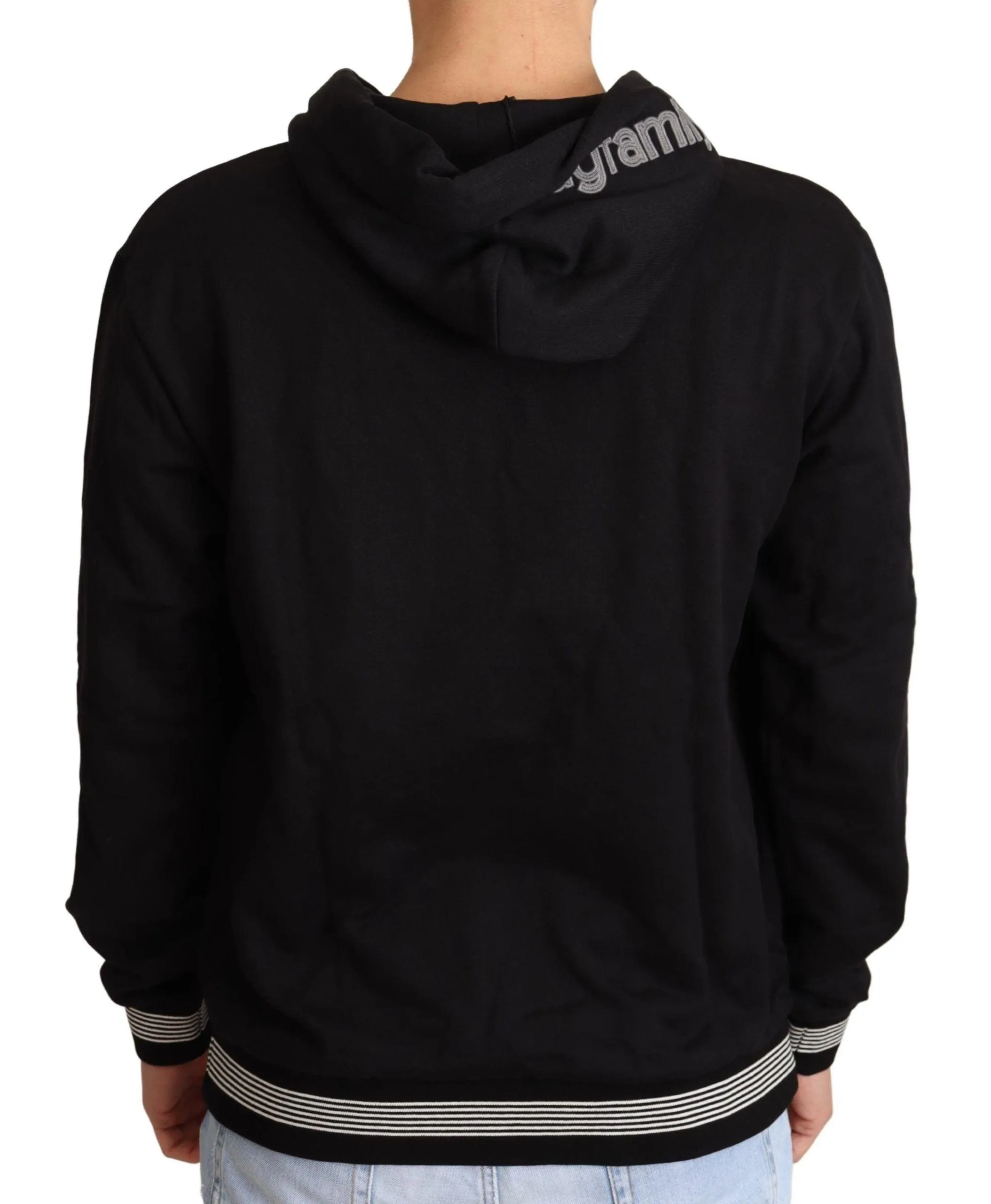 Dolce & Gabbana Black Cotton Hooded #dgfamily Sweater