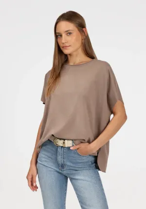 Dylan Caplet Top Medium Brown