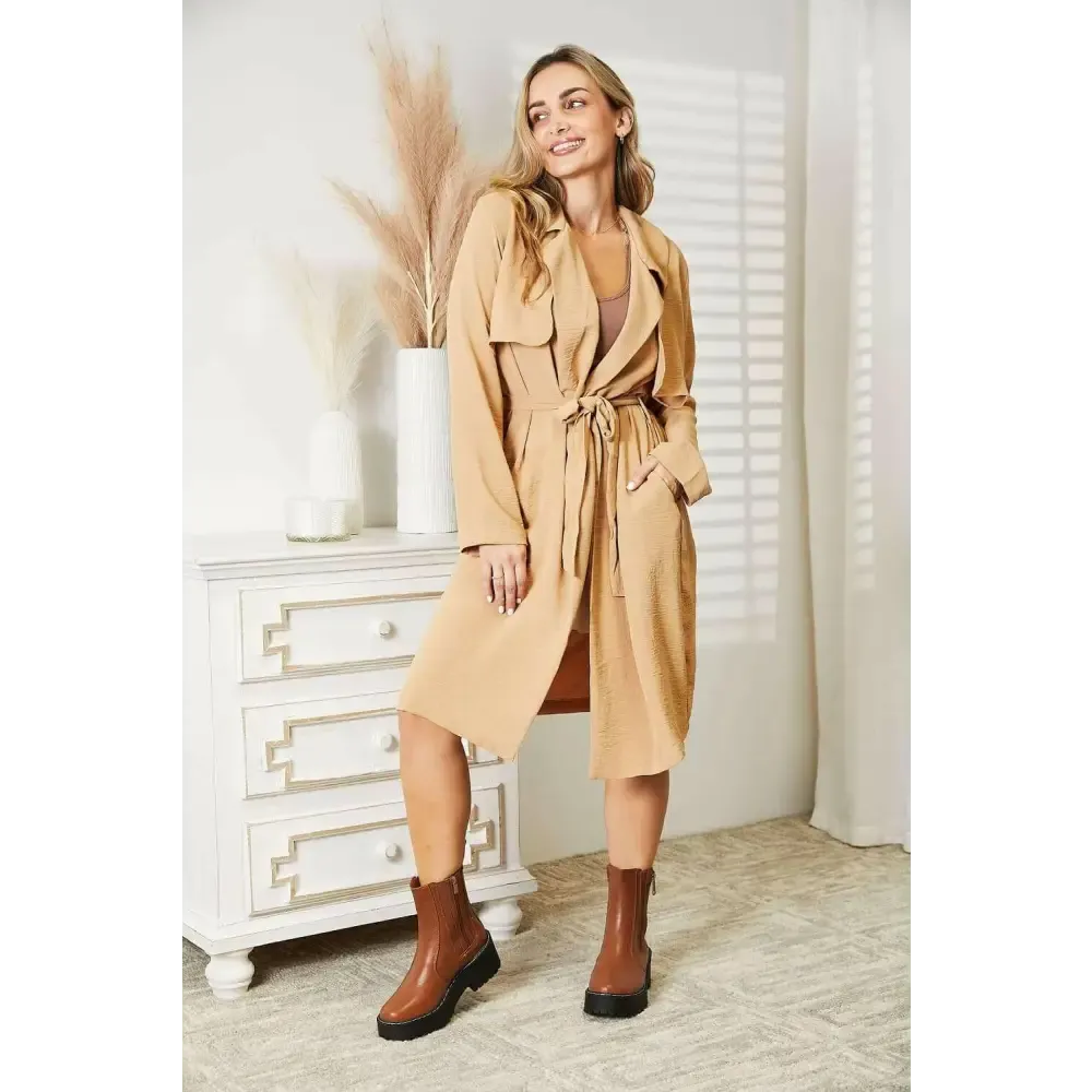 Elevate Your Wardrobe with the Luxury Culture Code Tied Trench Coat