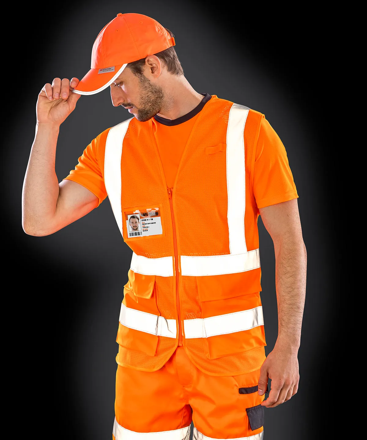 Executive cool mesh safety vest | Fluorescent Orange