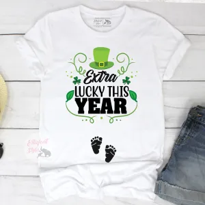 Extra Lucky This Year Pregnancy Announcement Shirt