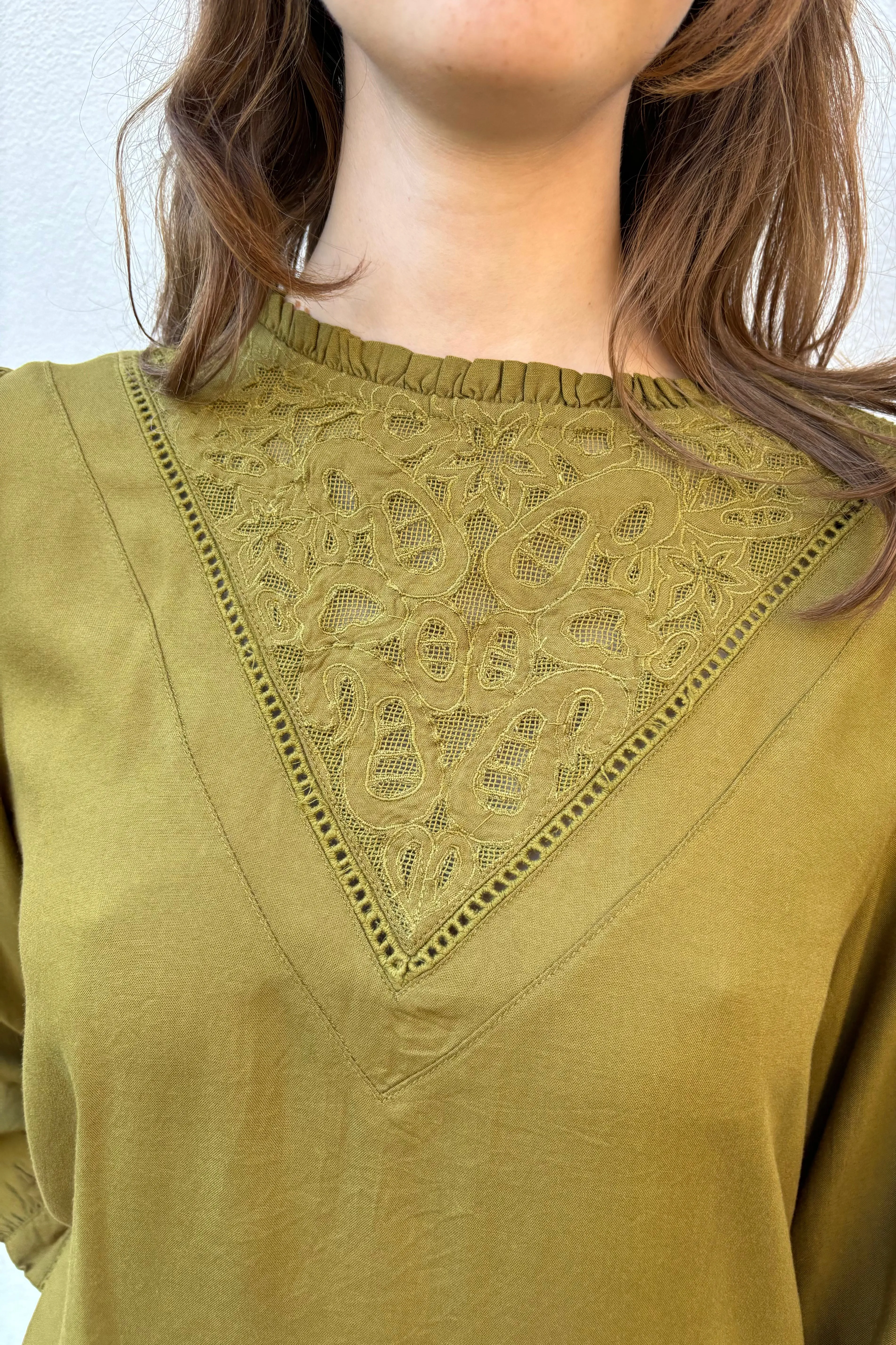 FRNCH Lisenn Olive Blouse